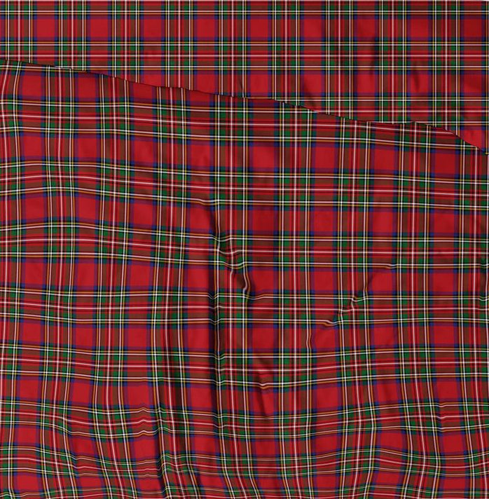 txt
Tissu 100 % coton - à carreaux rouges de Noël