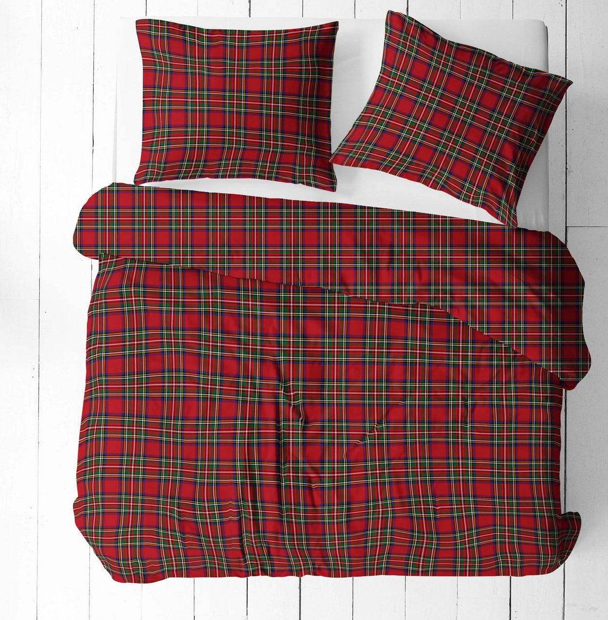 txt
Tissu 100 % coton - à carreaux rouges de Noël
