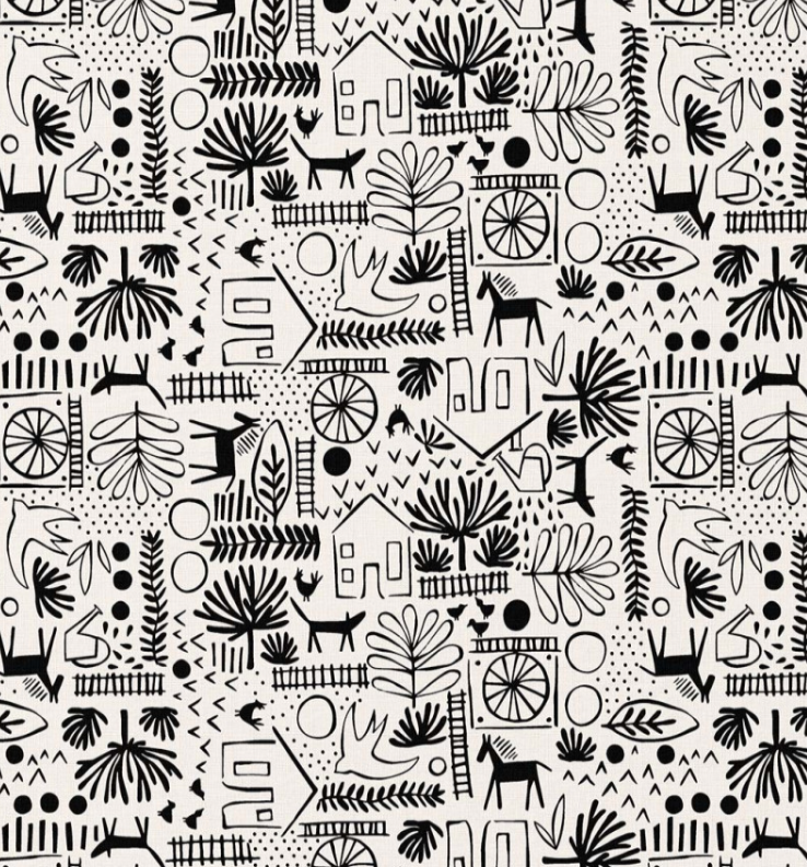 Poplin - black and white pattern