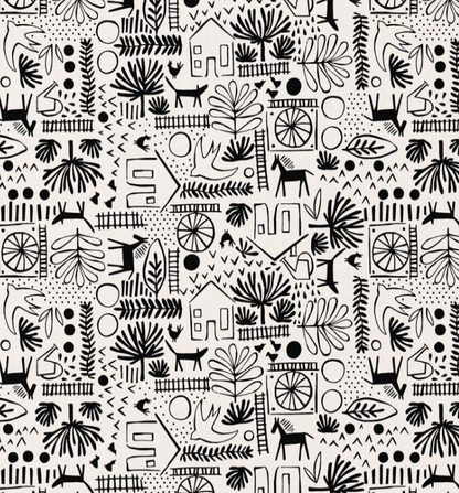 Poplin - black and white pattern