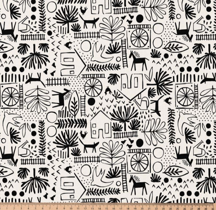 Poplin - black and white pattern