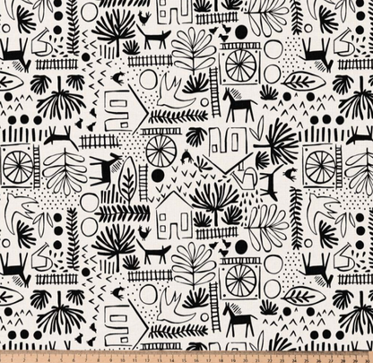 Poplin - black and white pattern