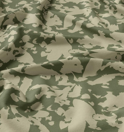 100% Viscose Fabric – Green-Tone Pattern