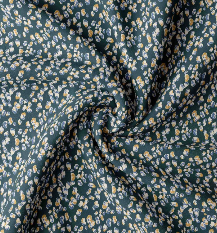 100% Viscose Fabric - Blue Pebbles