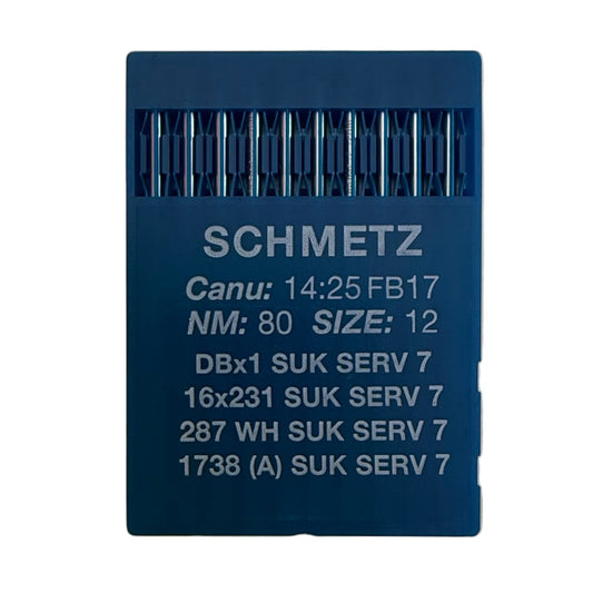 Adhesive needles for industrial sewing machines SCHMETZ DBx1 SUK SERV 7 – for knitwear, denim, and stretch materials (10 pcs.)