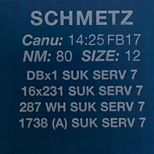 Adhesive needles for industrial sewing machines SCHMETZ DBx1 SUK SERV 7 – for knitwear, denim, and stretch materials (10 pcs.)