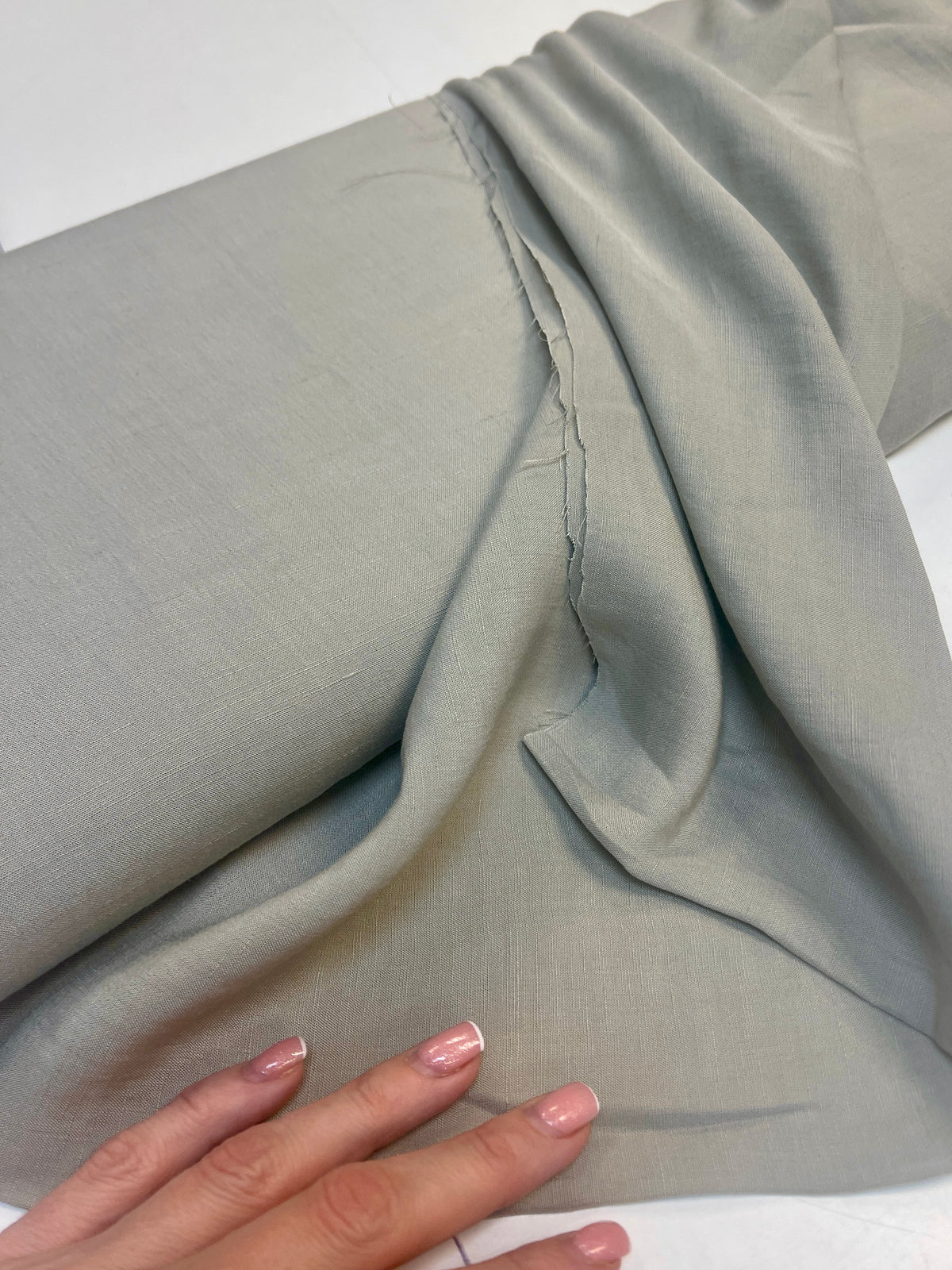 Sand Viscose and Linen Fabric