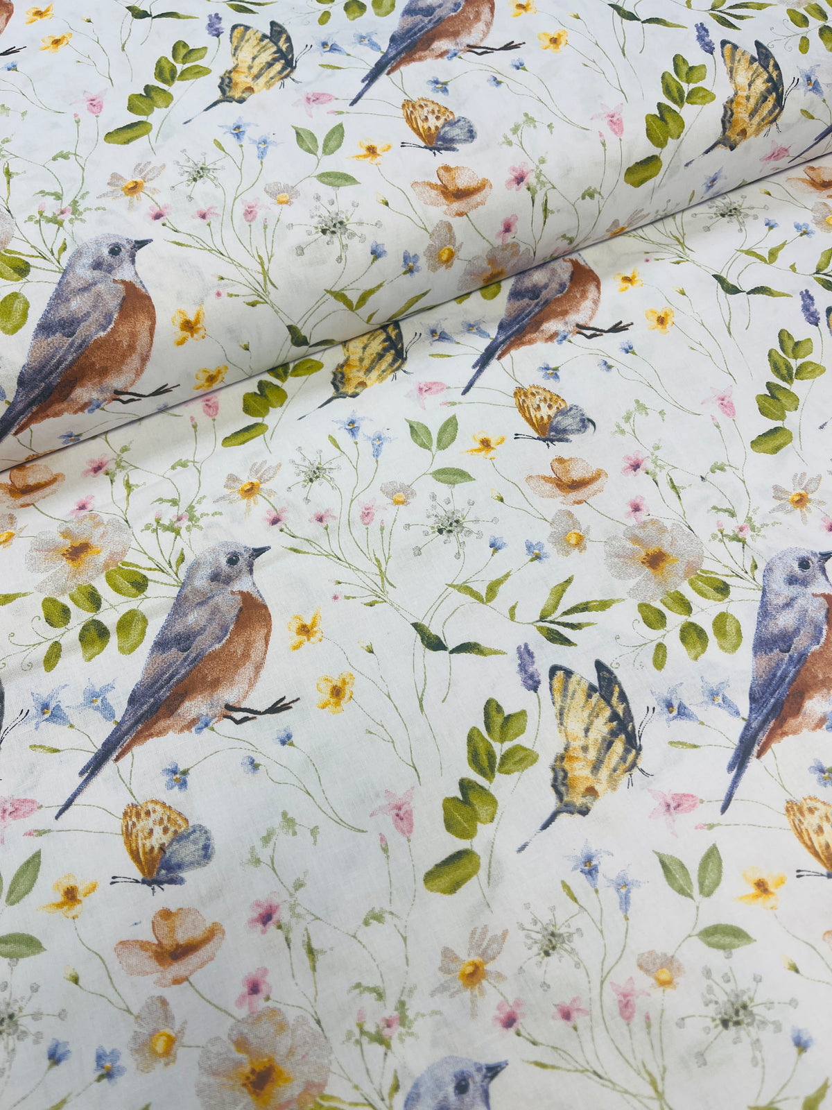 100% Cotton Fabric – Meadow and Bird