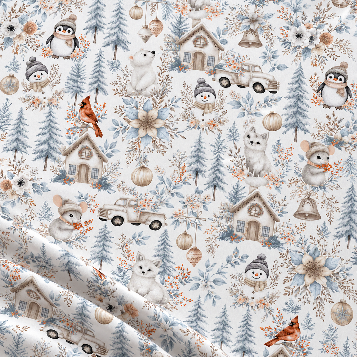 100% Cotton Fabric - Winter Joy