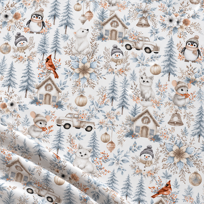 100% Cotton Fabric - Winter Joy