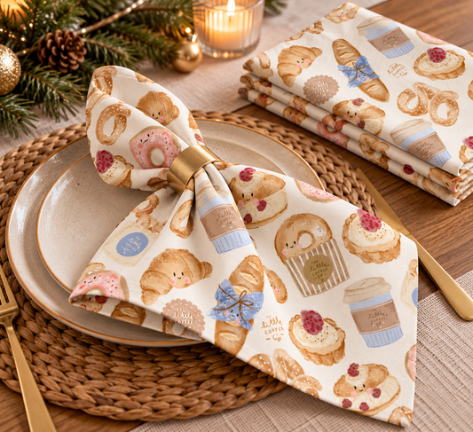 Premium 100% Cotton Fabric - Bakery in Paris