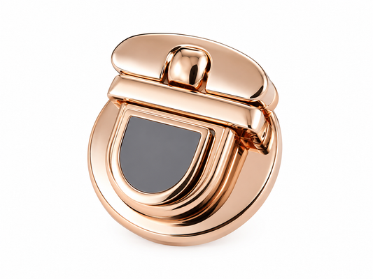 Decorative metal bag clasp 30 × 34 mm