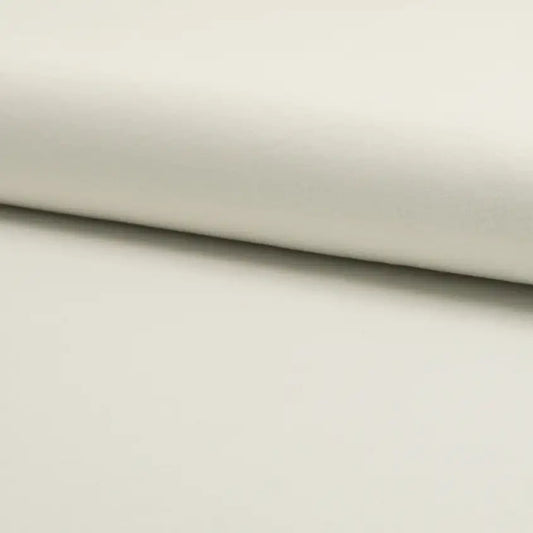 Tissu maille jersey fin 100 % coton - blanc naturel