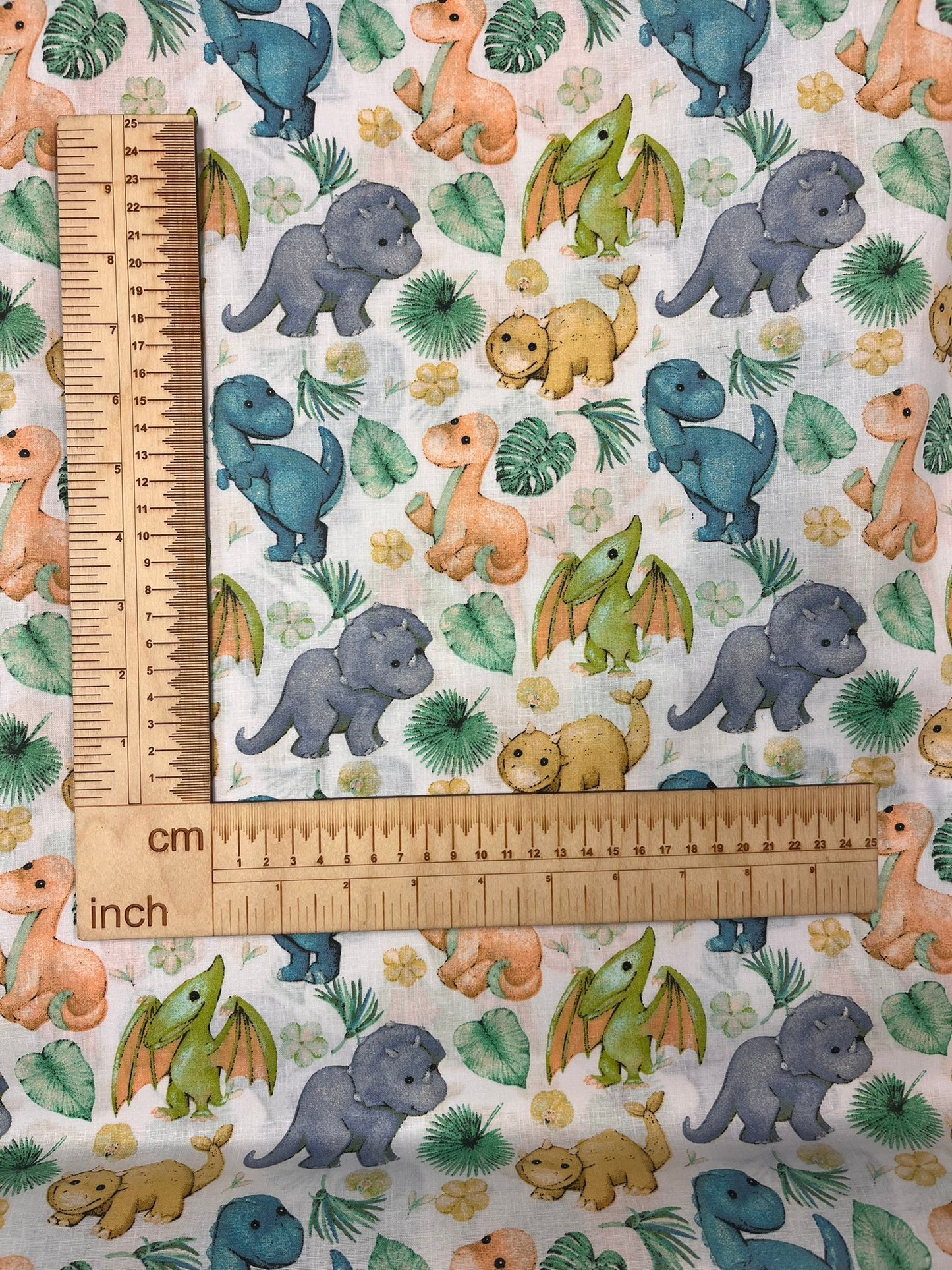 100% Cotton Dino Fabric 125 g/m²
