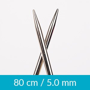 Image of DROPS Brass Circular Needle 80 cm | 2.0 mm – 10.0 mm – available at Charlotte's Fabrics