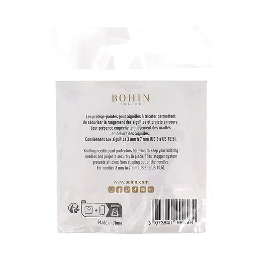 Image of knitting needle tip protectors (S–M size, 6 pcs.) Bohin – available at Šarlotes audumi