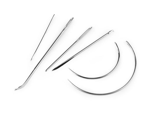 Image of needles for leather, canvas and upholstery – 6 pcs – available online at Charlotte's Fabrics