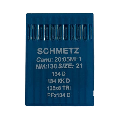 Image des aiguilles pour machines à coudre industrielles SCHMETZ 134 D pour cuir (10 pcs) – disponible chez Šarlotes audumi