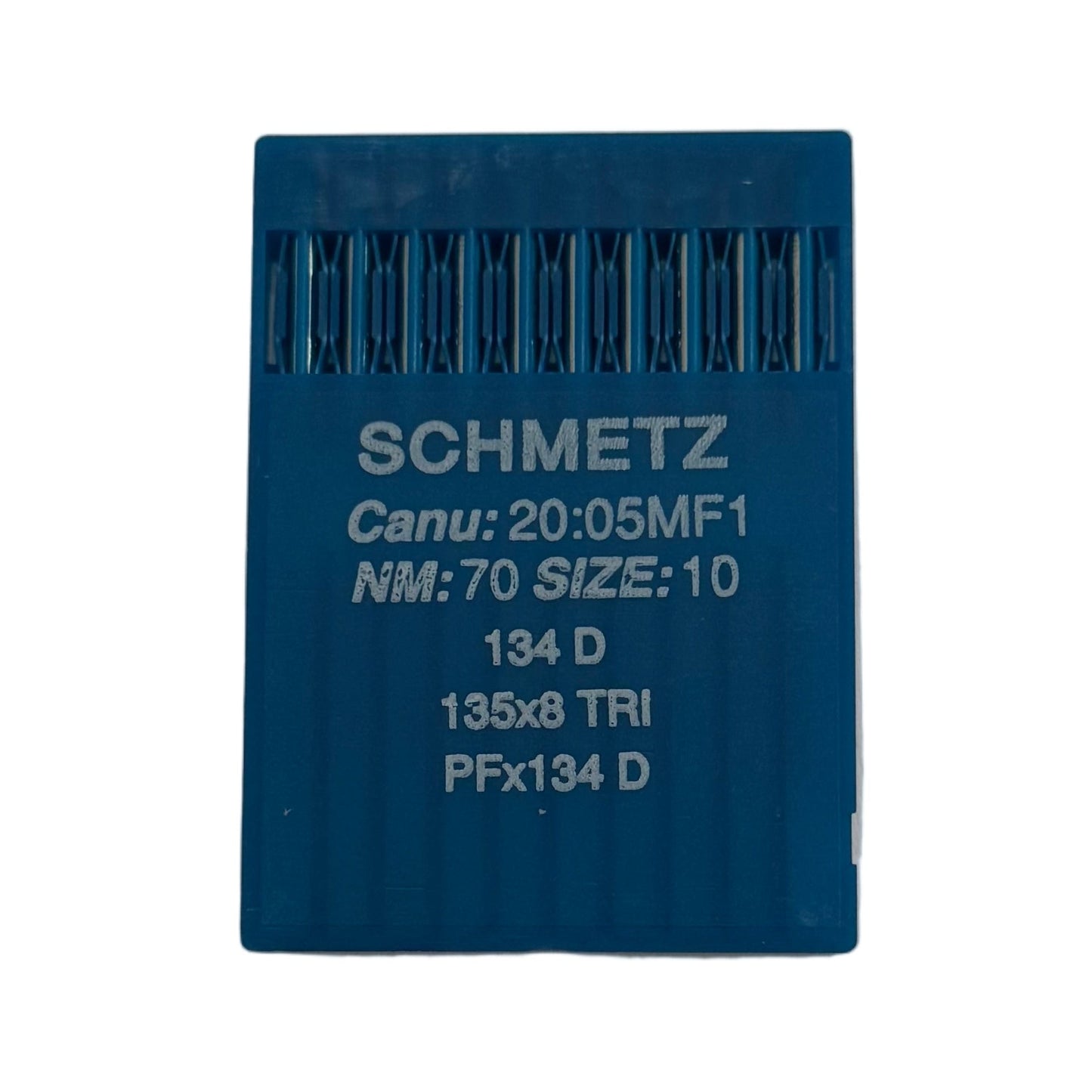Image des aiguilles pour machines à coudre industrielles SCHMETZ 134 D pour cuir (10 pièces) – disponible chez Šarlotes audumi