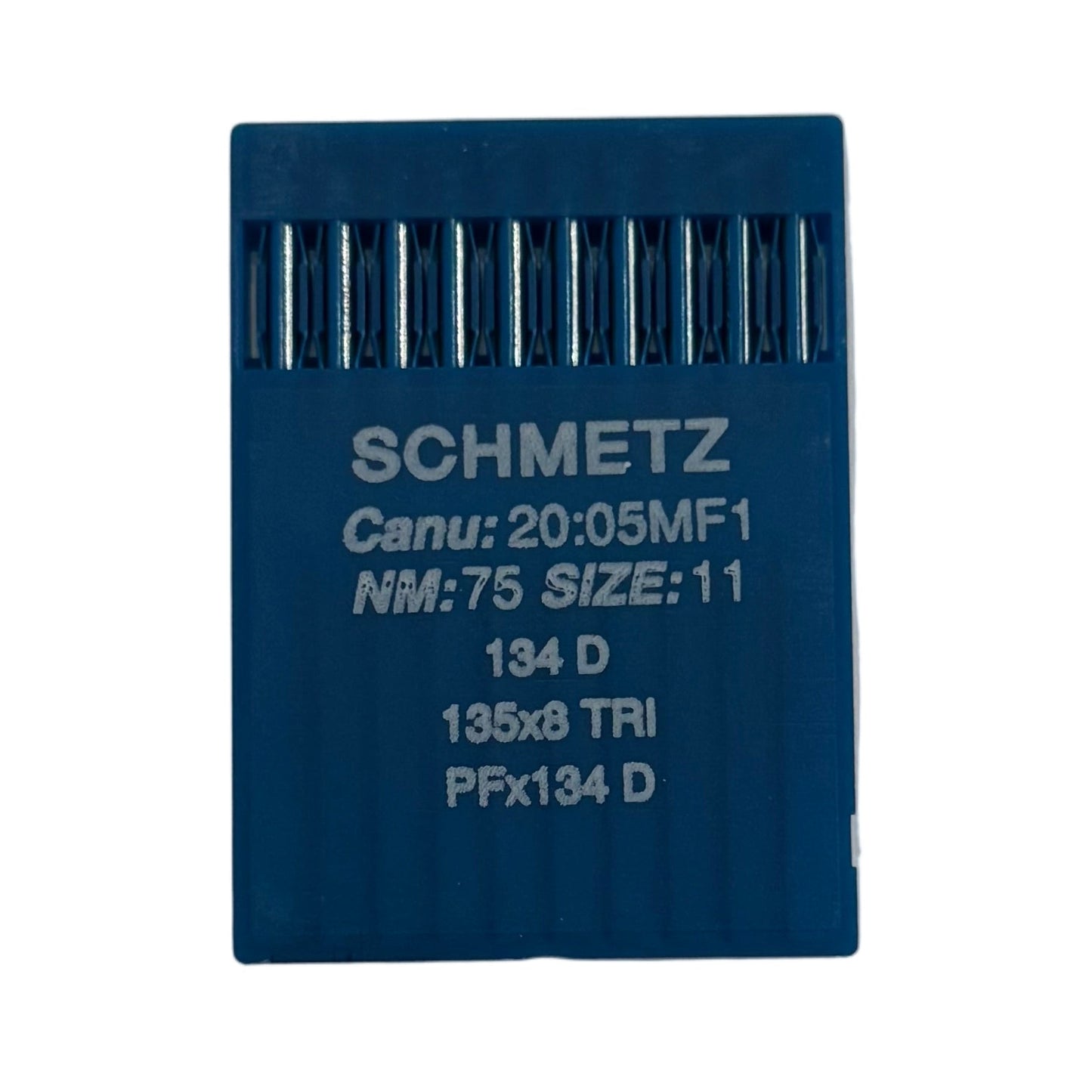 Image des aiguilles pour machines à coudre industrielles SCHMETZ 134 D pour cuir (10 pièces) – disponible chez Šarlotes audumi