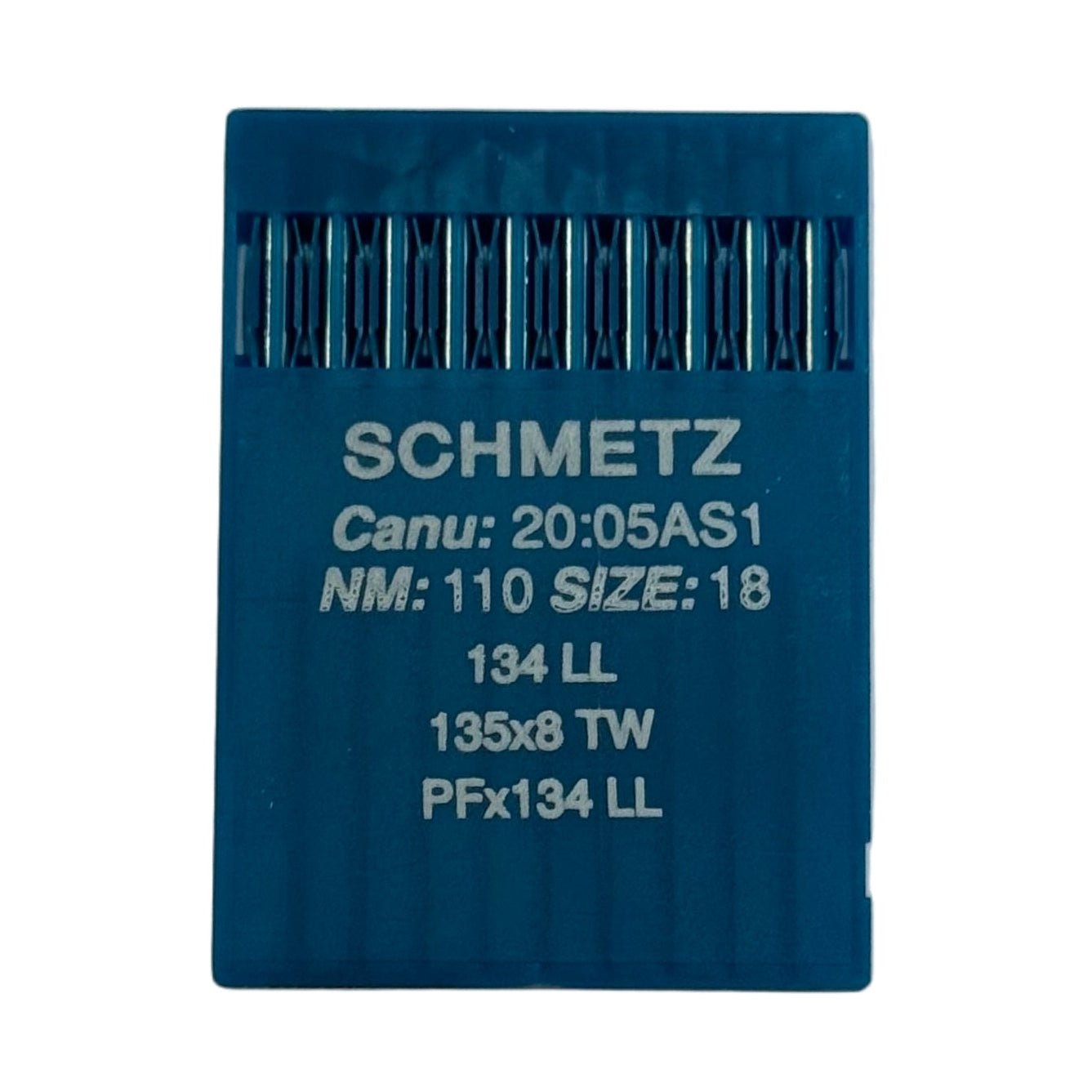 Image d'aiguilles pour machines à coudre industrielles SCHMETZ 134 LL pour cuir (10 pièces) – disponible chez Šarlotes audumi