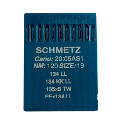 Image des aiguilles pour machines à coudre industrielles SCHMETZ 134 LL pour cuir (10 pièces) – disponible chez Šarlotes audumi