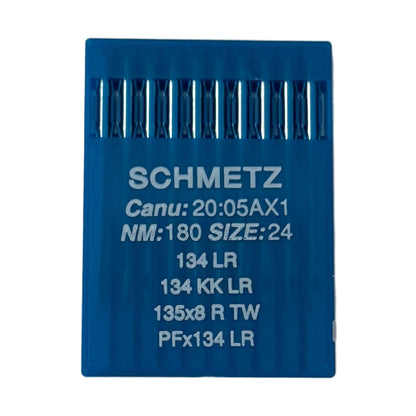 Image des aiguilles pour machines à coudre industrielles SCHMETZ 134 LR pour cuir (10 pièces) – disponible chez Šarlotes audumi