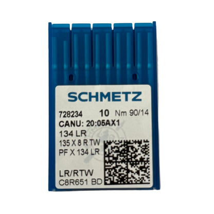 Image d’aiguilles pour machines à coudre industrielles SCHMETZ 134 LR pour cuir (10 pièces) – disponible chez Šarlotes audumi