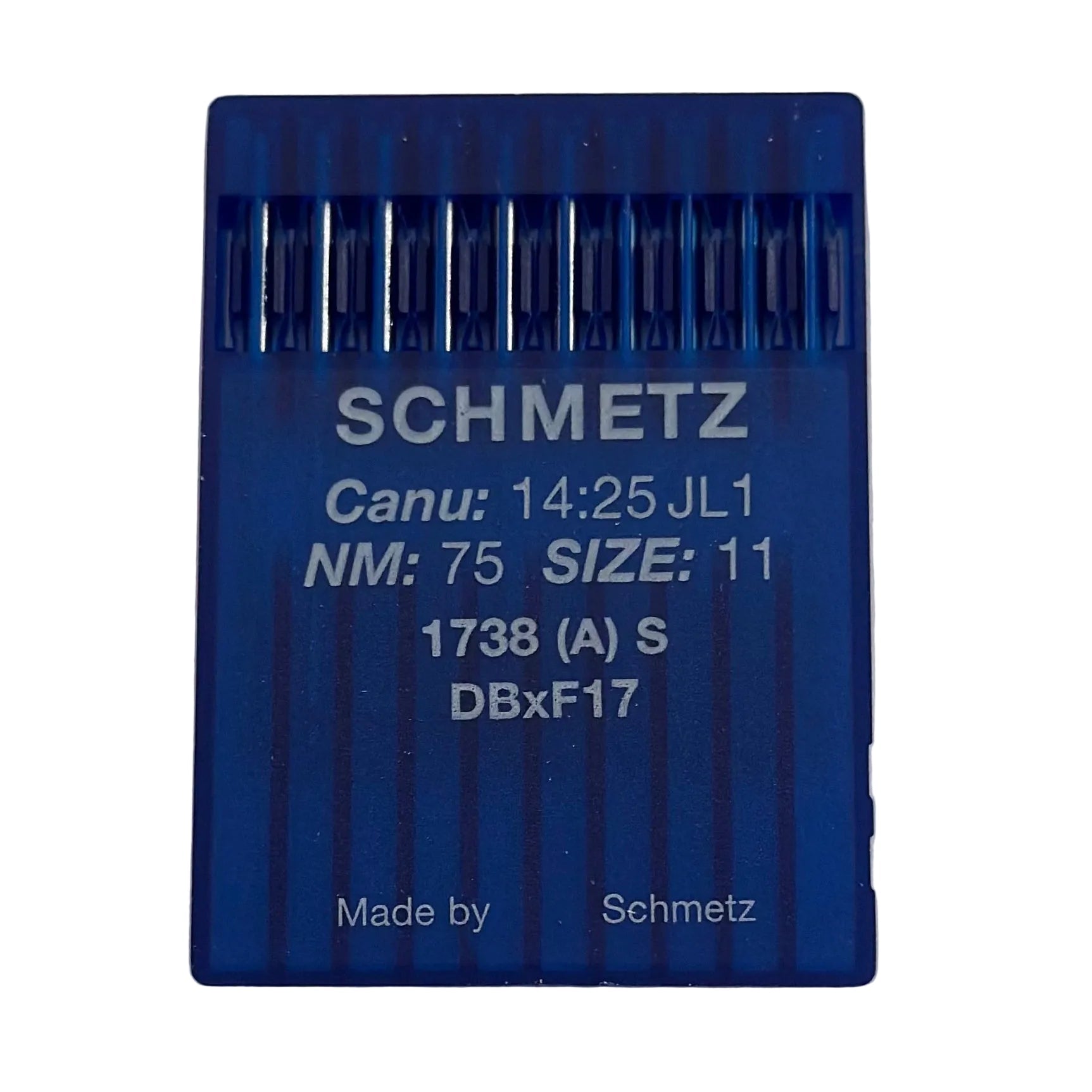 Image des aiguilles de machine à coudre industrielles SCHMETZ DBx1 S pour cuir (10 pcs) – disponible chez Šarlotes audumi