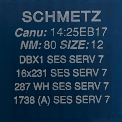 Adatas pour machines à coudre industrielles SCHMETZ DBx1 SES SERV 7 – pour mailles fines et tissus légers tissés (10 pièces)