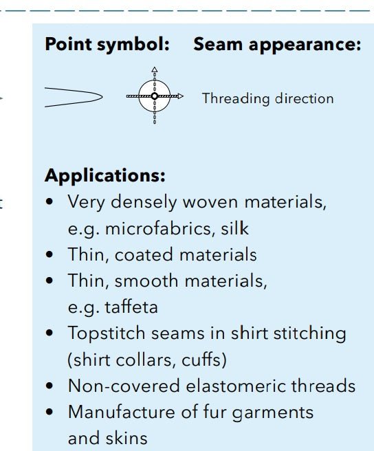 alt
Image featuring SCHMETZ DBx1 SPI SERV 7 industrial sewing machine needles for dense and thin fabrics (10 pcs) – available at Šarlotes audumi