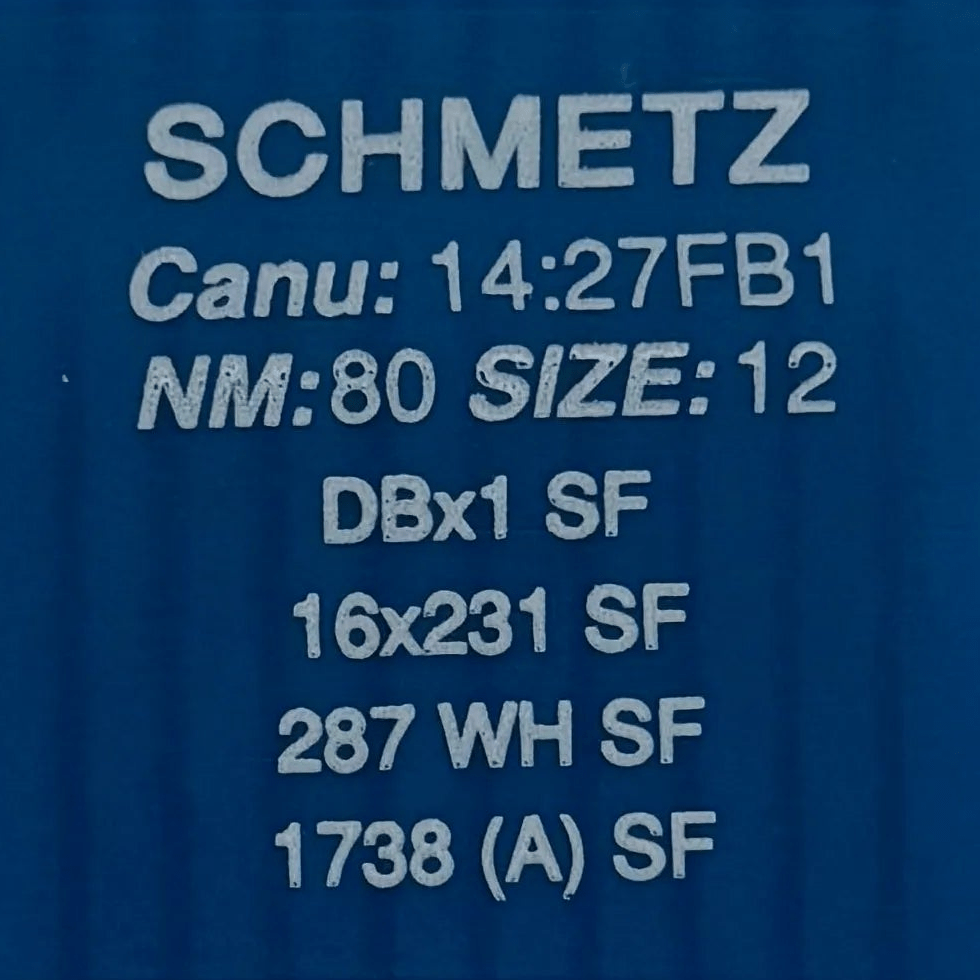 Image avec aiguilles pour machines à coudre industrielles SCHMETZ DBx1 SUK SF – pour tricot très fin (10 pcs) – disponible chez Šarlotes audumi