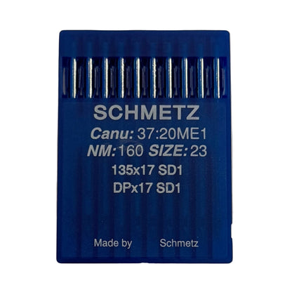 Image des aiguilles pour machines à coudre industrielles SCHMETZ DPX17 SD1 – pour cuir (10 pcs) – disponibles chez Charlotte Audumi