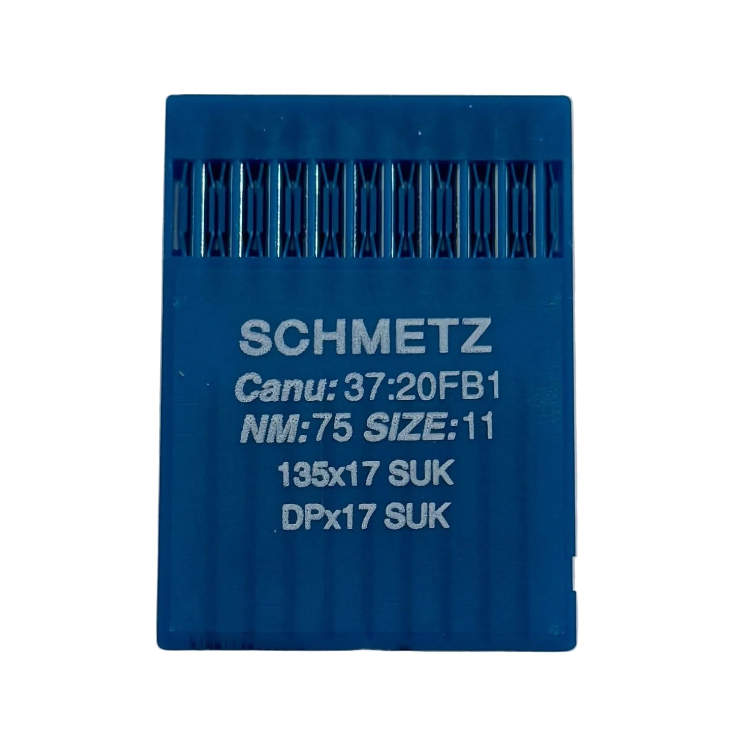 Image des aiguilles pour machines à coudre industrielles SCHMETZ DPX17 SUK – pour la maille et le jean (10 pcs) – disponible chez Šarlotes audumi