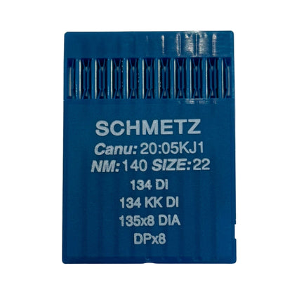Image avec des aiguilles pour machines à coudre industrielles SCHMETZ DPx5 DI pour cuir (10 pièces) – disponible chez Šarlotes audumi