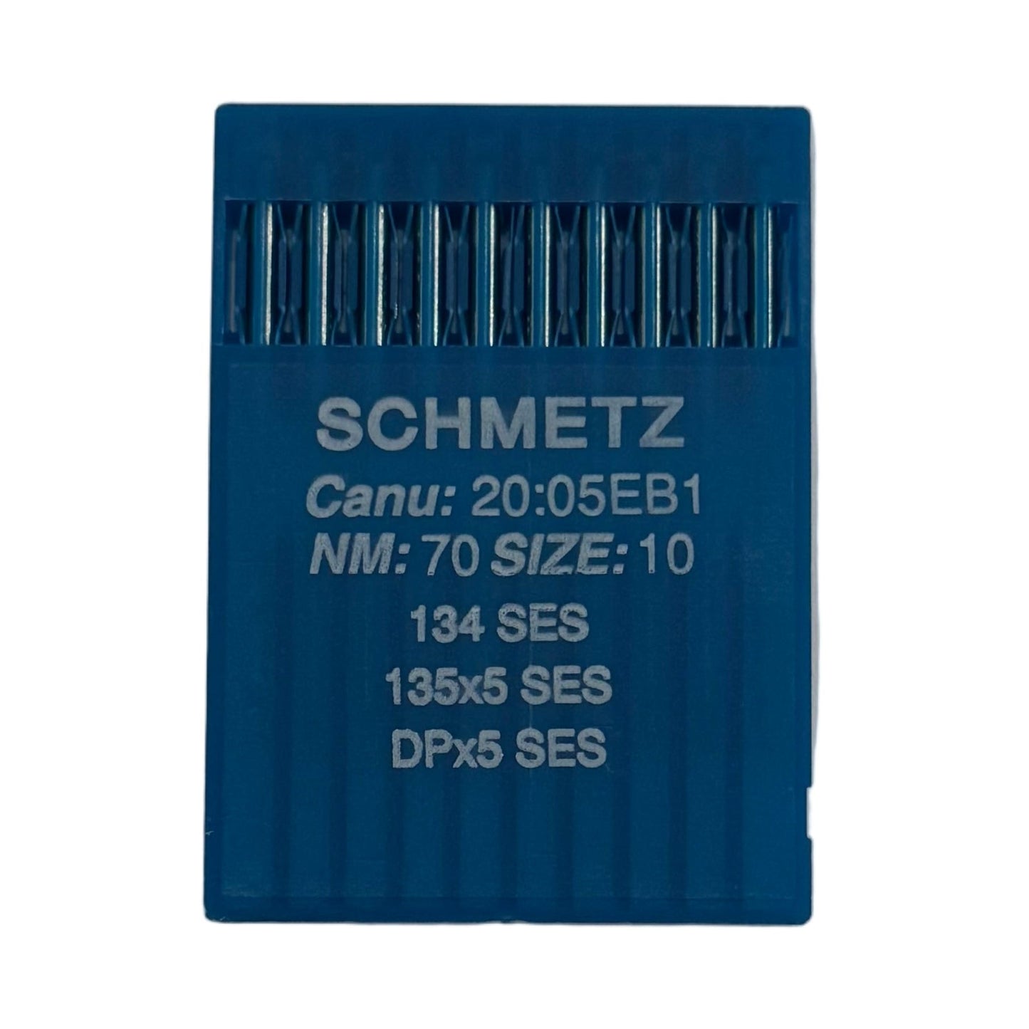 Image with SCHMETZ DPx5 SES industrial sewing machine needles – for knitwear and sportswear (10 pcs.) – available at Charlote's Fabrics