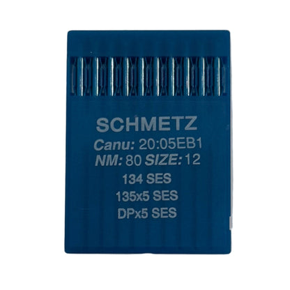 Image of SCHMETZ DPx5 SES needles for industrial sewing machines for knitwear and sportswear (10 pcs.) – available at Charlotte's Fabrics