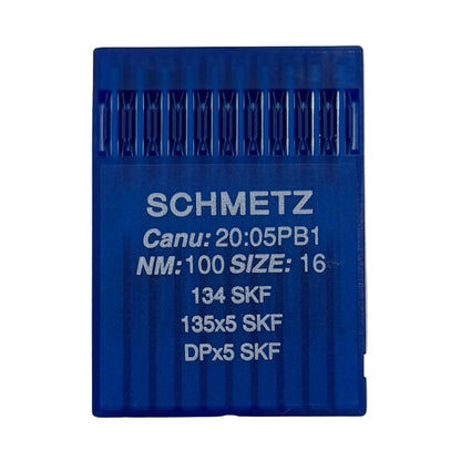Image avec aiguilles pour machines à coudre industrielles SCHMETZ DPx5 SKF – pour maille très épaisse (10 pièces) – disponible chez Šarlotes audumi