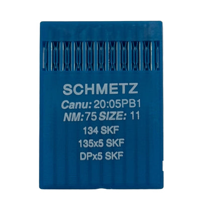 Image avec aiguilles pour machines à coudre industrielles SCHMETZ DPx5 SKF – pour maille très épaisse (10 pièces) – disponible chez Šarlotes audumi
