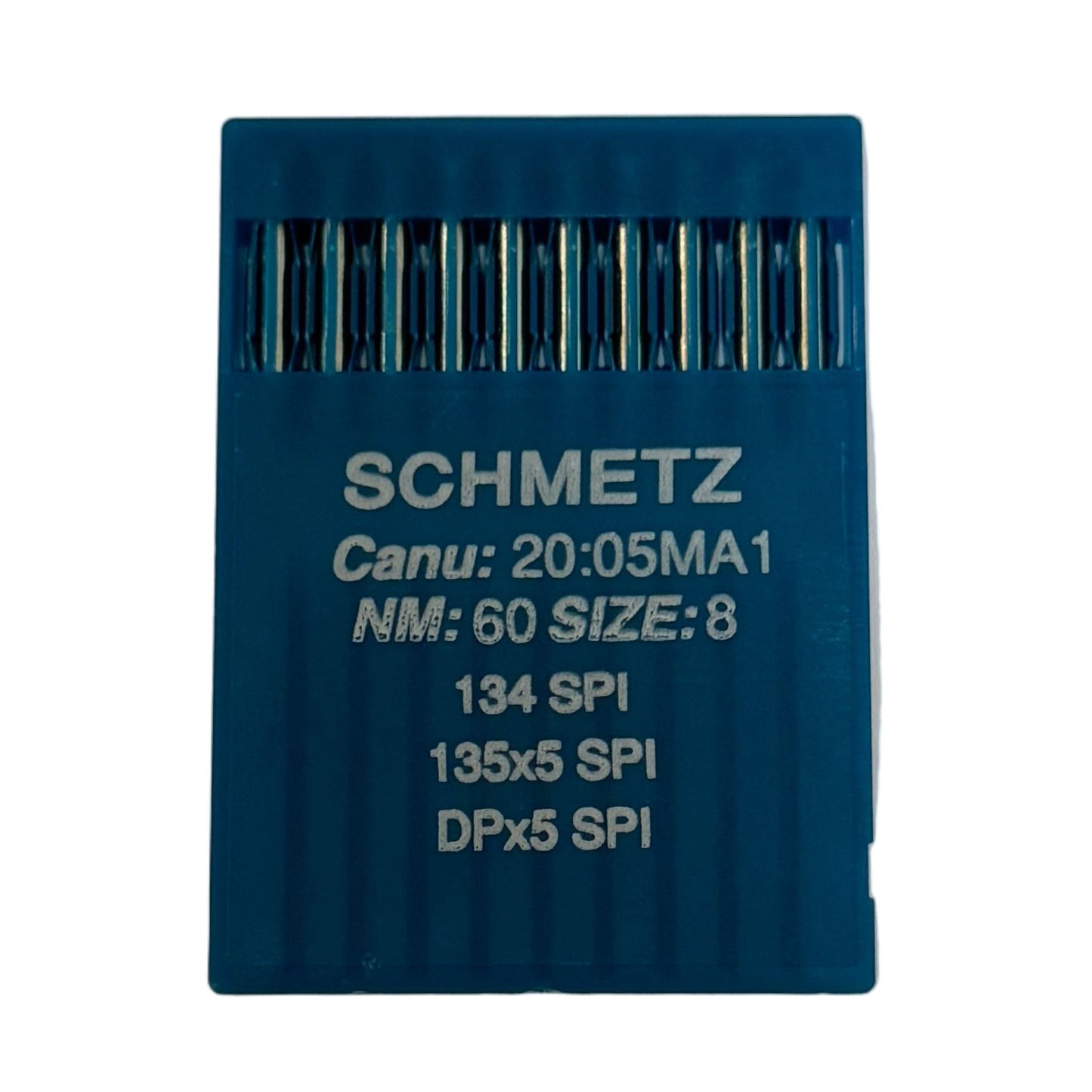 Image des aiguilles pour machines à coudre industrielles SCHMETZ DPx5 SPI – pour tissus épais et fins (10 pièces) – disponible chez Šarlotes audumi