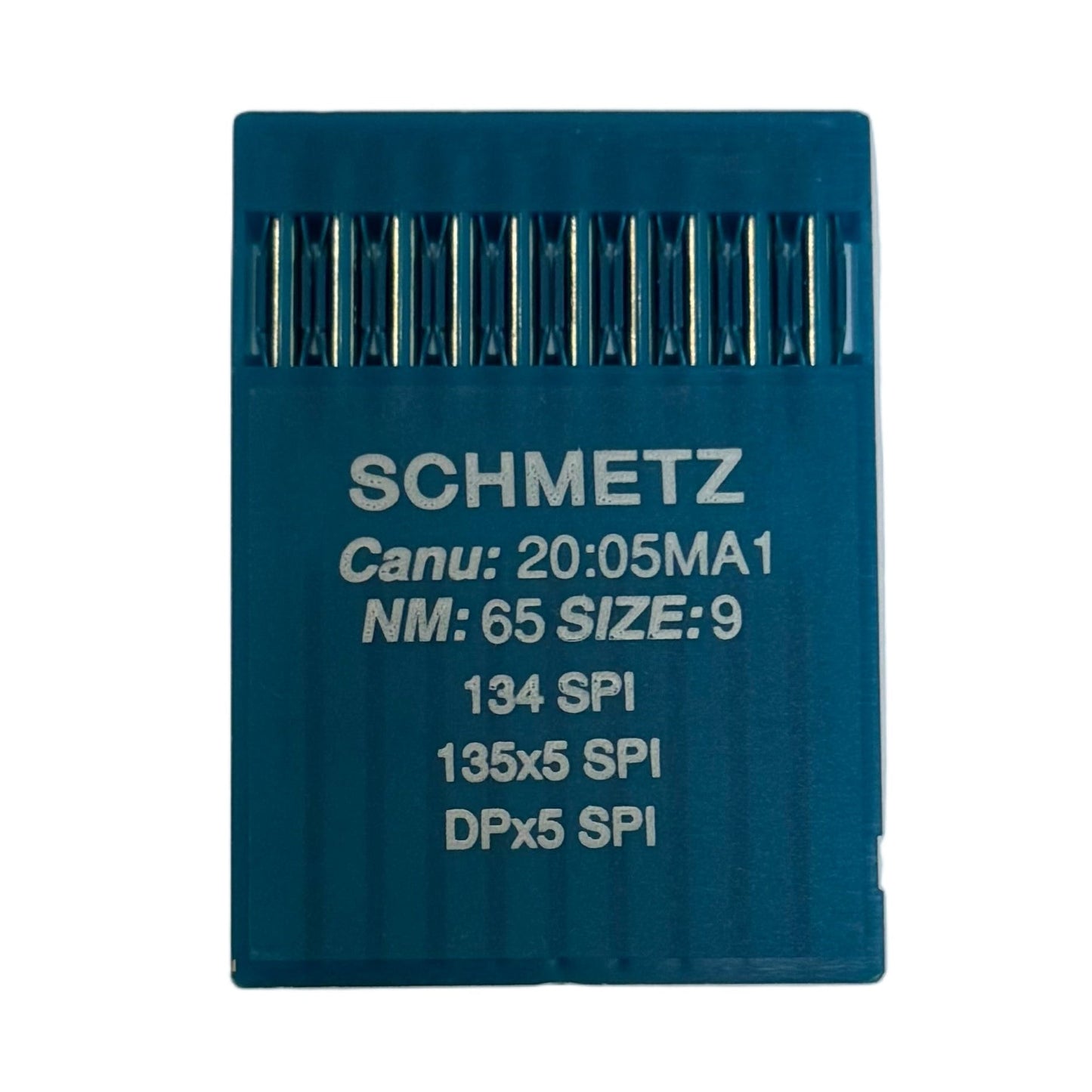 Image des aiguilles pour machines à coudre industrielles SCHMETZ DPx5 SPI – pour tissus épais et fins (10 pcs) – disponible chez Šarlotes audumi