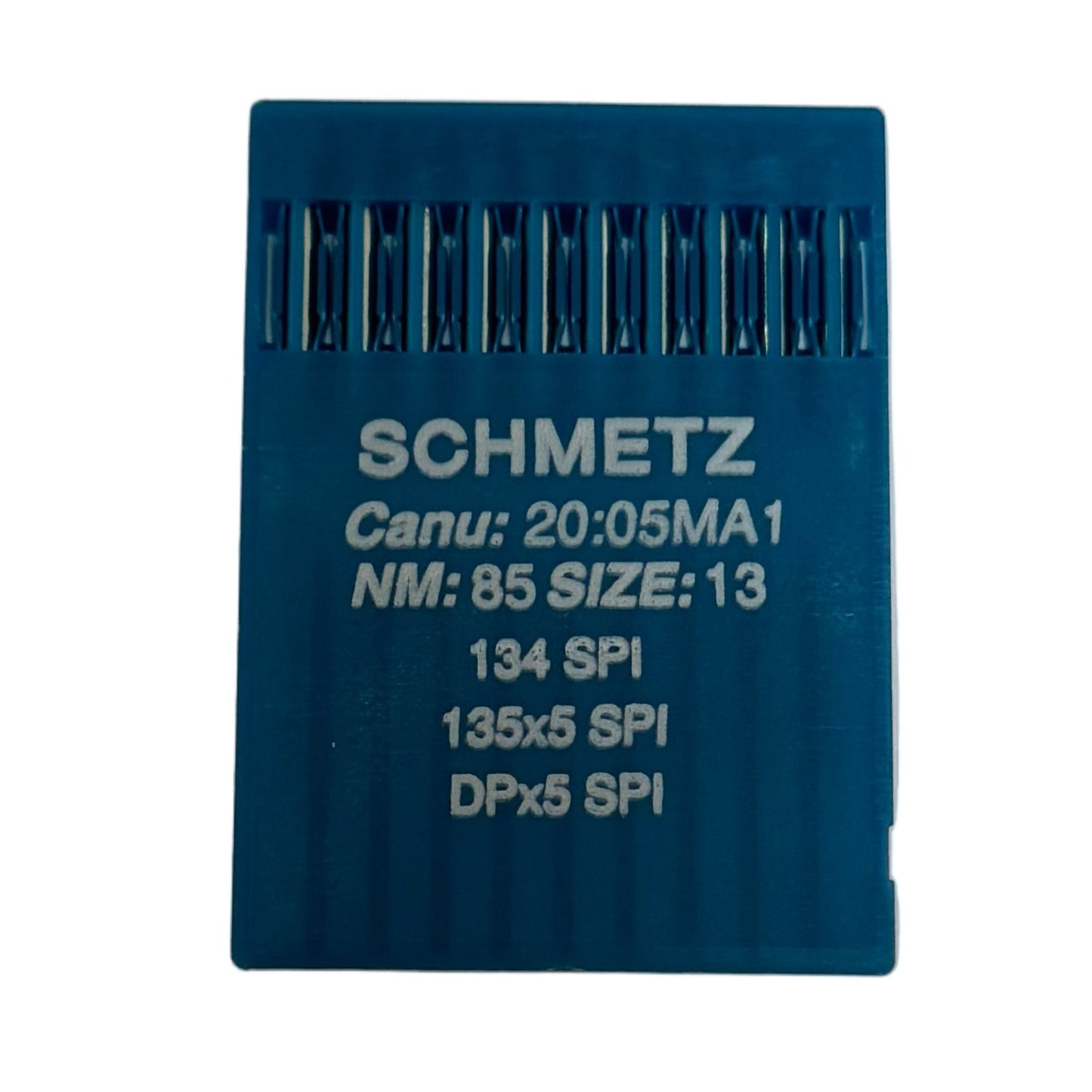 Image de machines à coudre industrielles à aiguilles SCHMETZ DPx5 SPI – pour tissus épais et fins (10 pièces) – disponible chez Šarlotes audumi