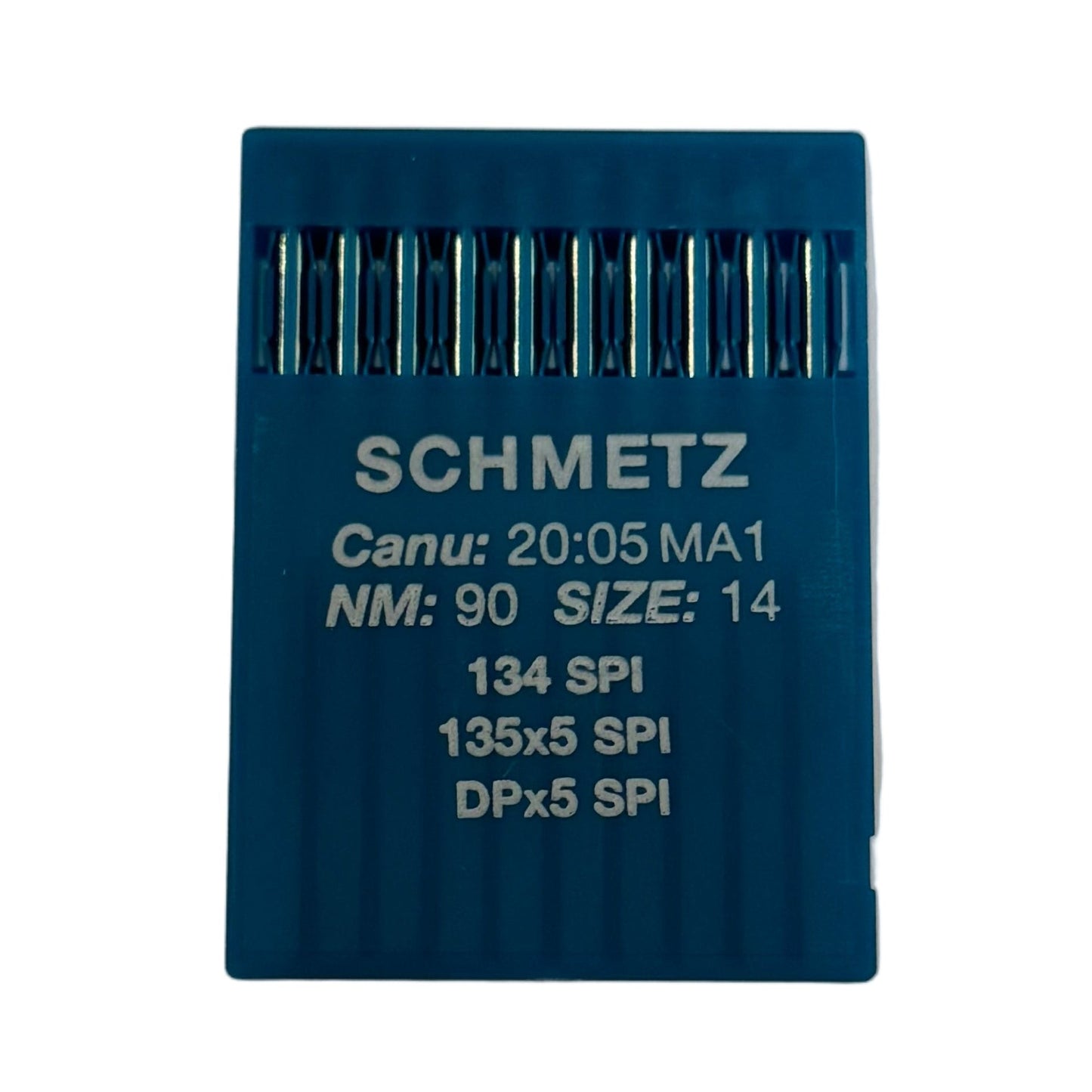 Image des aiguilles industrielles SCHMETZ DPx5 SPI pour machines à coudre, pour tissus épais et fins (10 pcs), disponible chez Šarlotes audumi