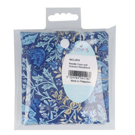 Image of a needle and scissors case with a floral pattern, Hobby Gift – available at Charlotte's Fabrics