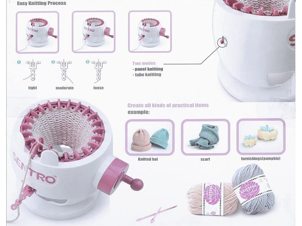 Image of the Sentro knitting machine – available at Charlotte's Fabrics