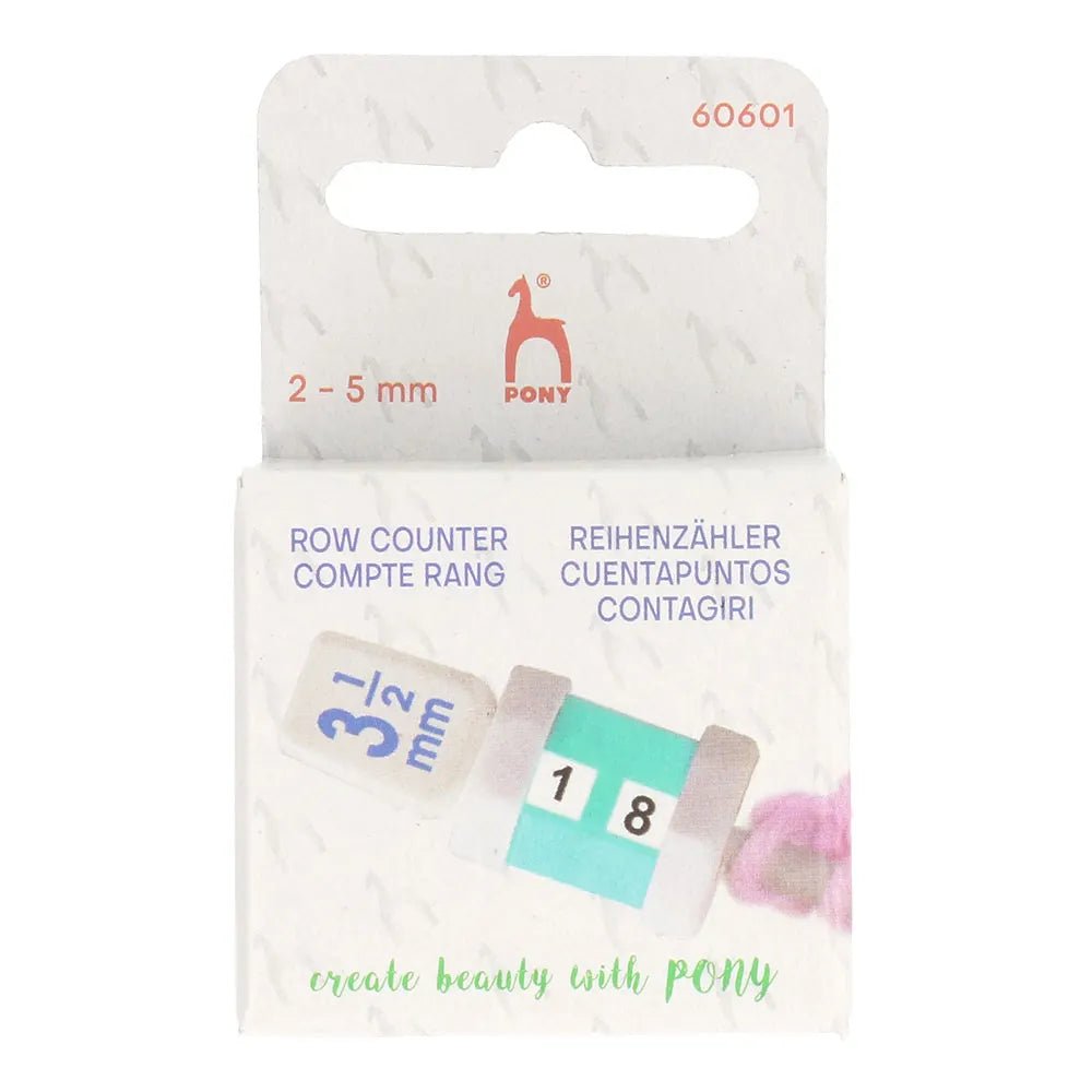 Compteur de rangs pour tricot Pony Row Counter – disponible chez Šarlotes audumi