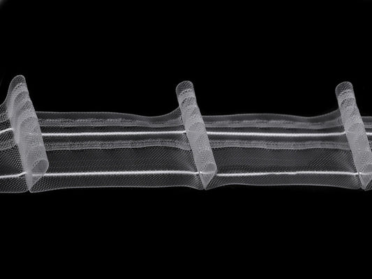 Image of curtain tape with a single pleat, 50 mm – available at Šarlotes audumi