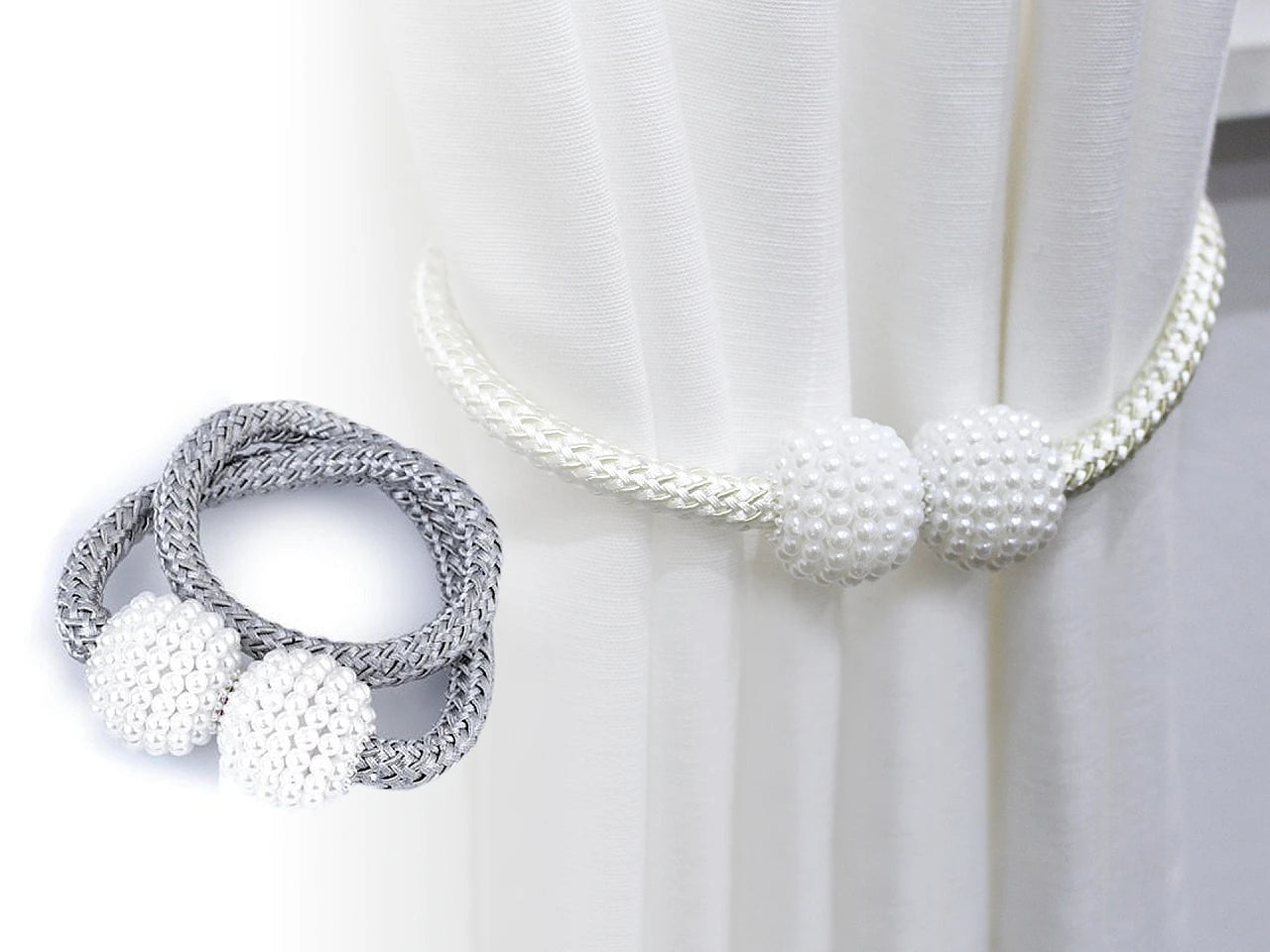 Curtain holders with magnets (set of 2 pcs)|various shades – available at Charlotte’s fabrics