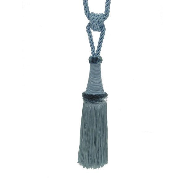 Image of curtain holdbacks, fringed tiebacks in various shades – available at Šarlotes audumi