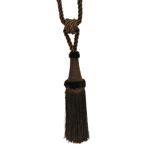 Image with curtain holders, tiebacks with fringes|in various shades – available at Charlotte Fabrics